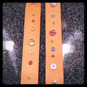 Leather Cuff Bracelets with Embellished Details